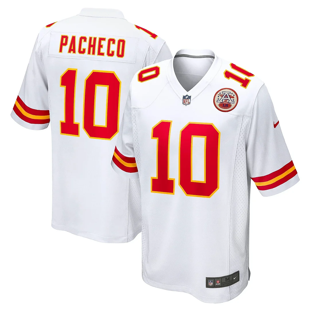 Zennovawear Men's Kansas City Chiefs Isiah Pacheco White Away Game Player Jersey