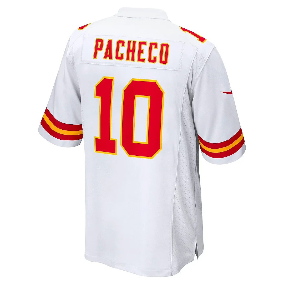 Zennovawear Men's Kansas City Chiefs Isiah Pacheco White Away Game Player Jersey