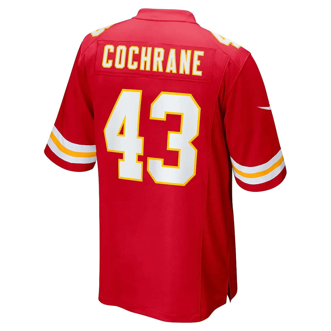 Zennovawear Men's Kansas City Chiefs Jack Cochrane Red Game Player Jersey