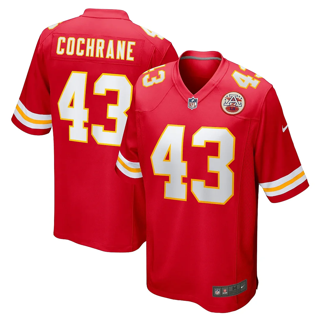 Zennovawear Men's Kansas City Chiefs Jack Cochrane Red Game Player Jersey