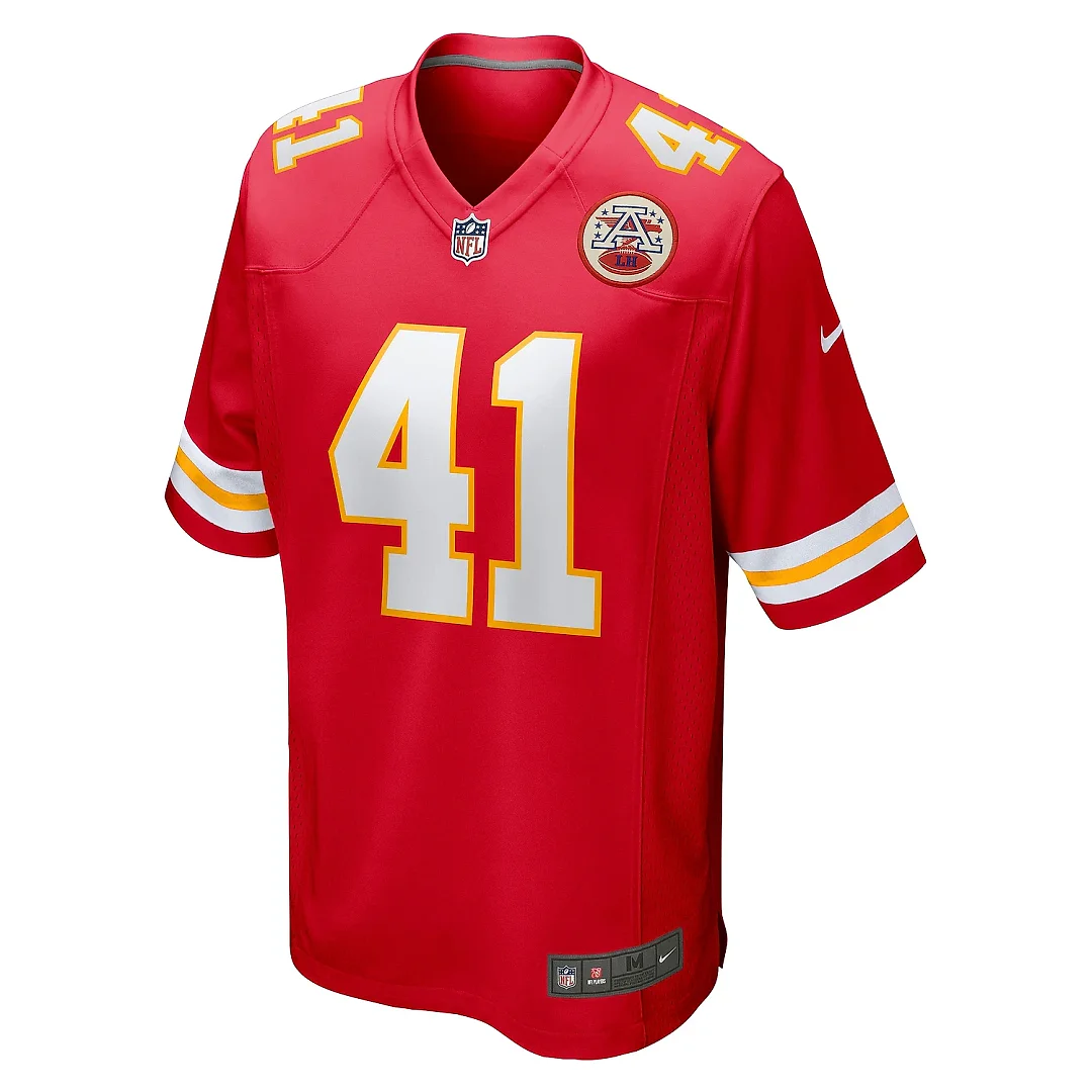 Zennovawear Men's Kansas City Chiefs James Winchester Red Game Jersey