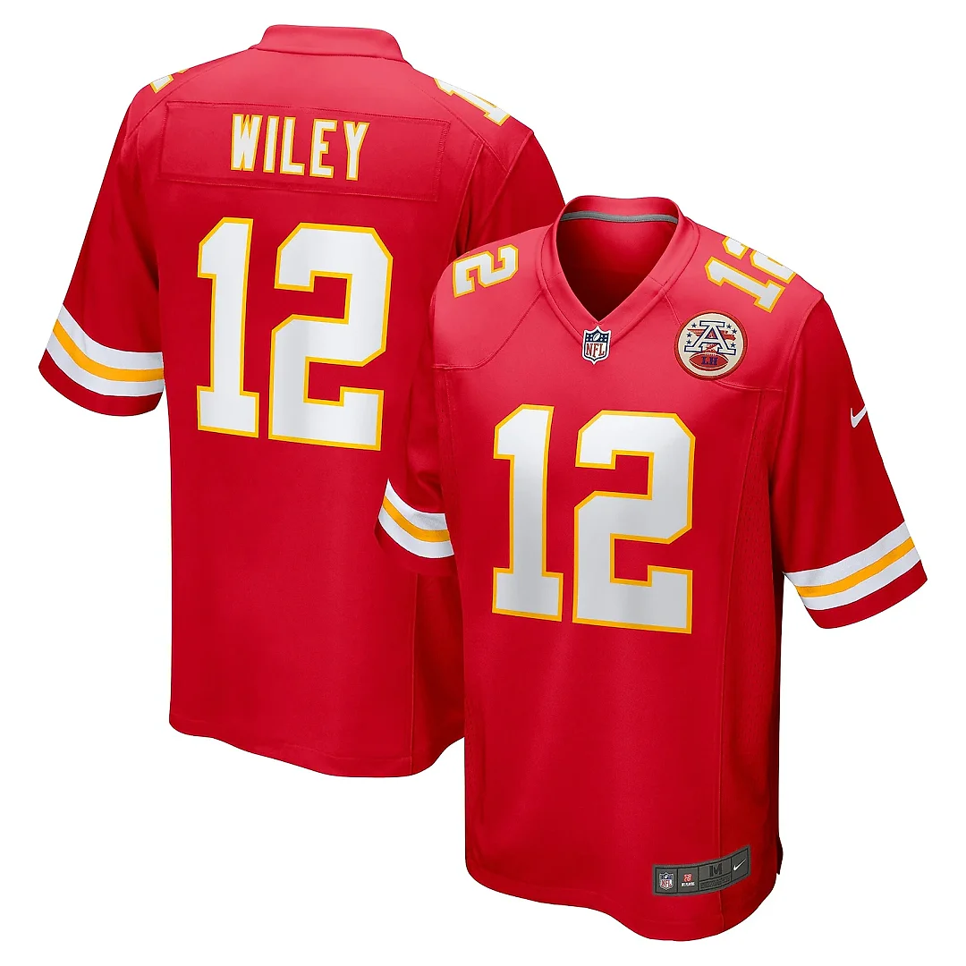 Zennovawear Men's Kansas City Chiefs Jared Wiley Red Game Jersey