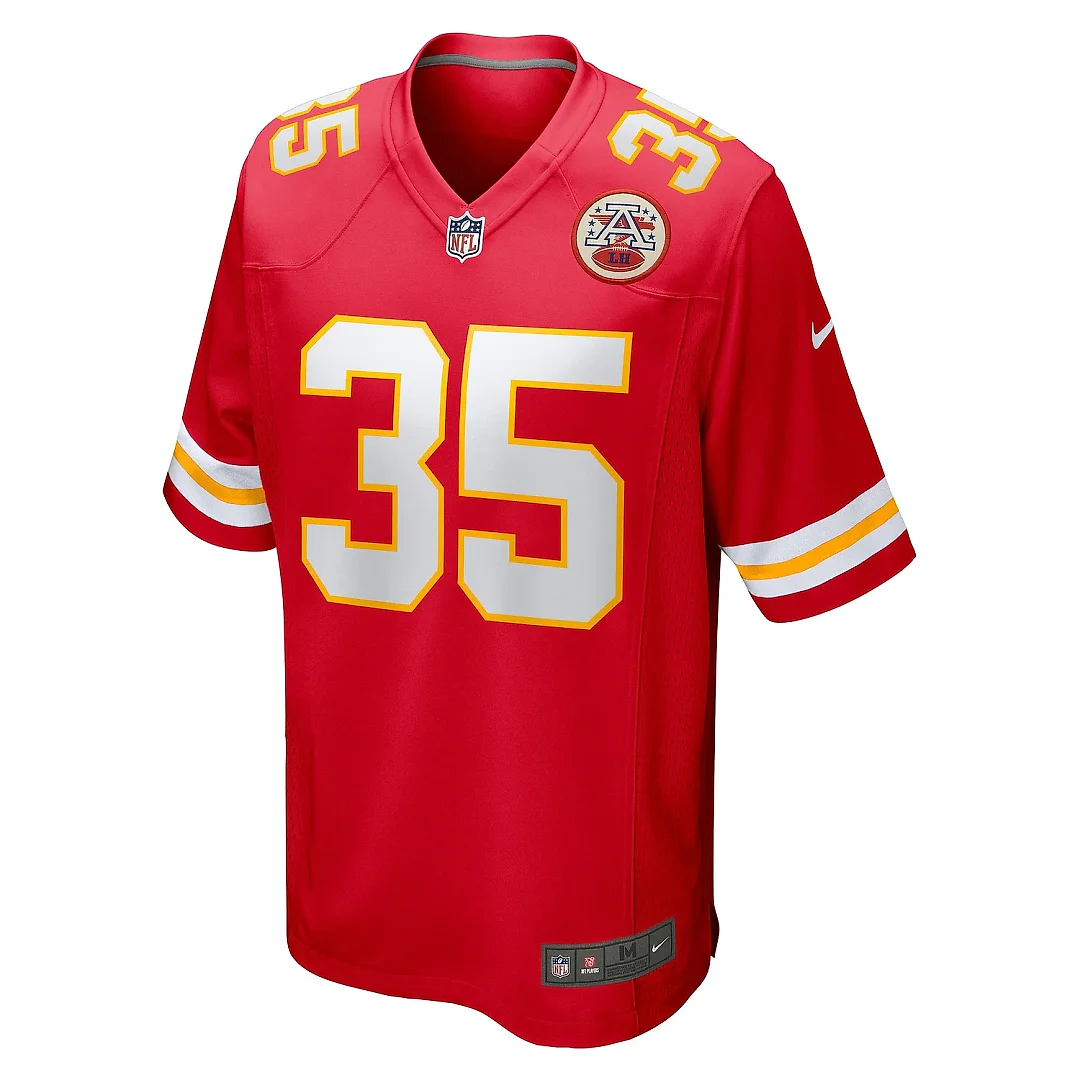 Zennovawear Men's Kansas City Chiefs Jaylen Watson Red Game Player Jersey