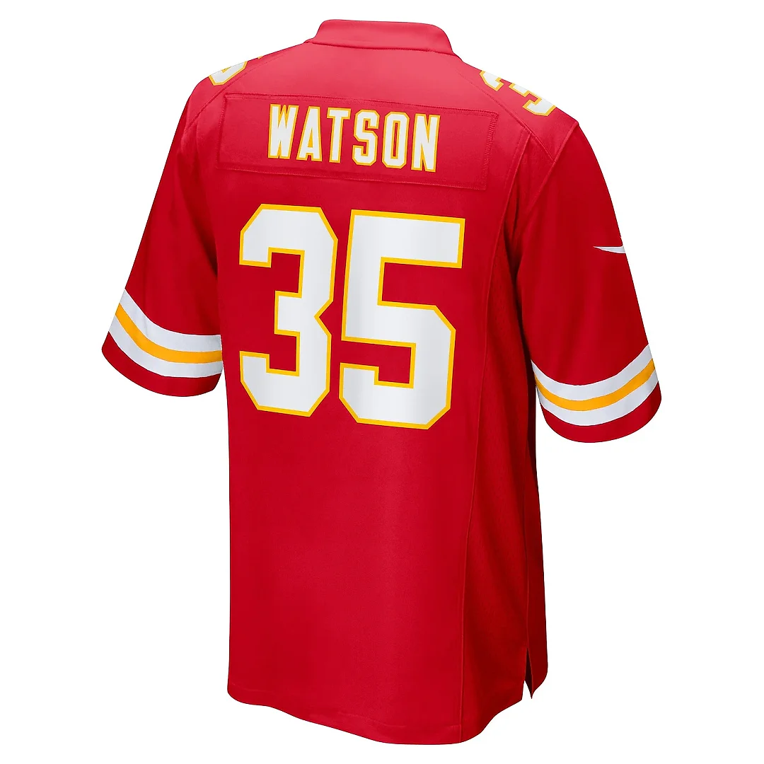Zennovawear Men's Kansas City Chiefs Jaylen Watson Red Game Player Jersey