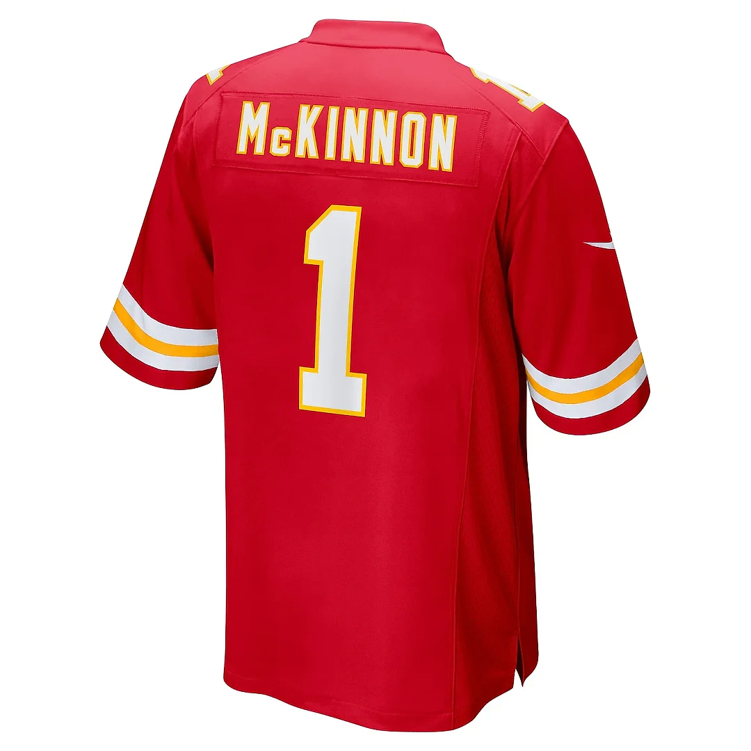 Zennovawear Men's Kansas City Chiefs Jerick McKinnon Red Game Player Jersey