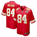 Zennovawear Men's Kansas City Chiefs Justin Watson Red Game Player Jersey