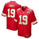 Zennovawear Men's Kansas City Chiefs Kadarius Toney Red Game Player Jersey