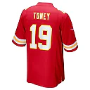 Zennovawear Men's Kansas City Chiefs Kadarius Toney Red Game Player Jersey