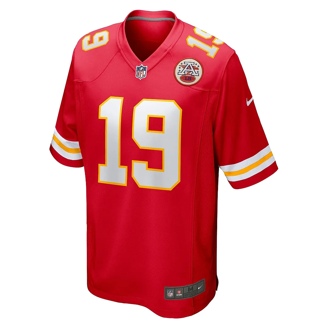 Zennovawear Men's Kansas City Chiefs Kadarius Toney Red Game Player Jersey
