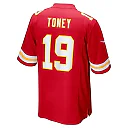 Zennovawear Men's Kansas City Chiefs Kadarius Toney Red Super Bowl LVII (2022 Season) Patch Game Jersey