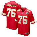 Zennovawear Men's Kansas City Chiefs Kingsley Suamataia Red Game Jersey