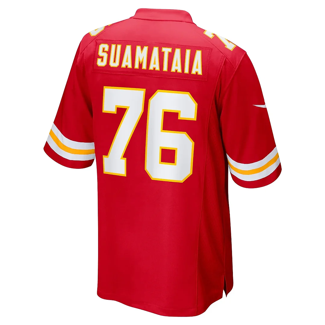 Zennovawear Men's Kansas City Chiefs Kingsley Suamataia Red Game Jersey