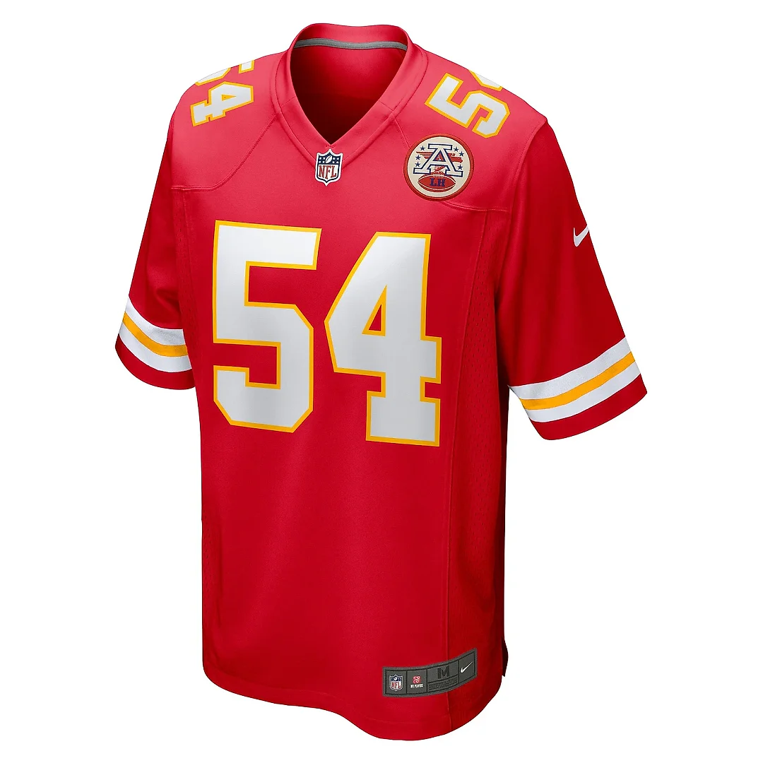 Zennovawear Men's Kansas City Chiefs Leo Chenal Red Game Player Jersey