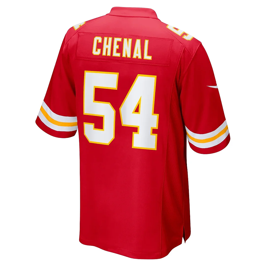 Zennovawear Men's Kansas City Chiefs Leo Chenal Red Game Player Jersey