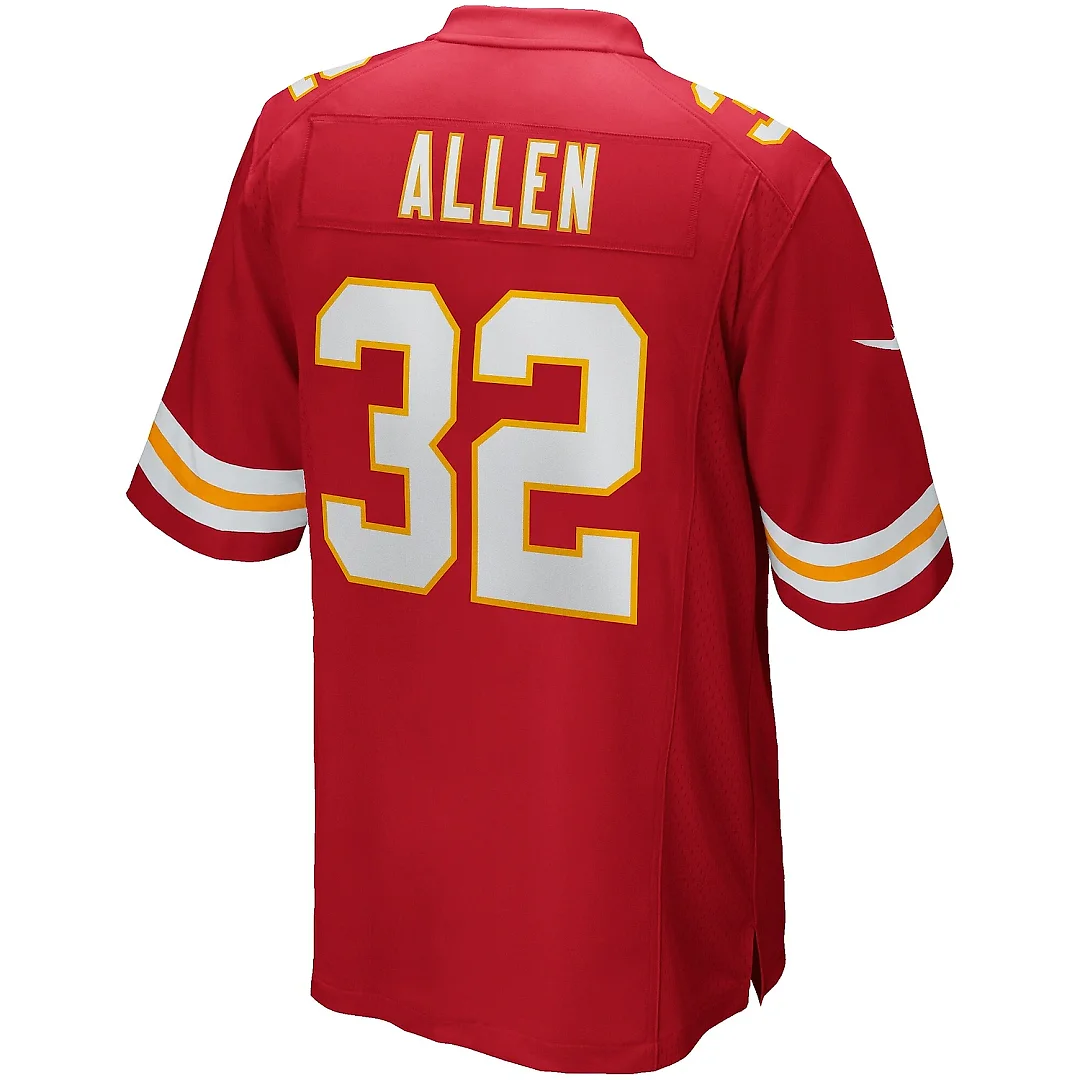 Zennovawear Men's Kansas City Chiefs Marcus Allen Red Game Retired Player Jersey