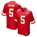 Zennovawear Men's Kansas City Chiefs Marquise Brown Red Game Jersey