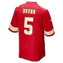 Zennovawear Men's Kansas City Chiefs Marquise Brown Red Game Jersey
