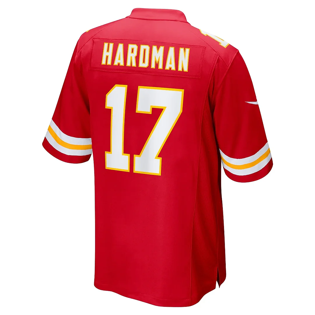 Zennovawear Men's Kansas City Chiefs Mecole Hardman Red Game Jersey