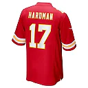 Zennovawear Men's Kansas City Chiefs Mecole Hardman Red Game Jersey
