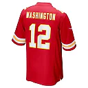 Zennovawear Men's Kansas City Chiefs Montrell Washington Red Team Game Jersey