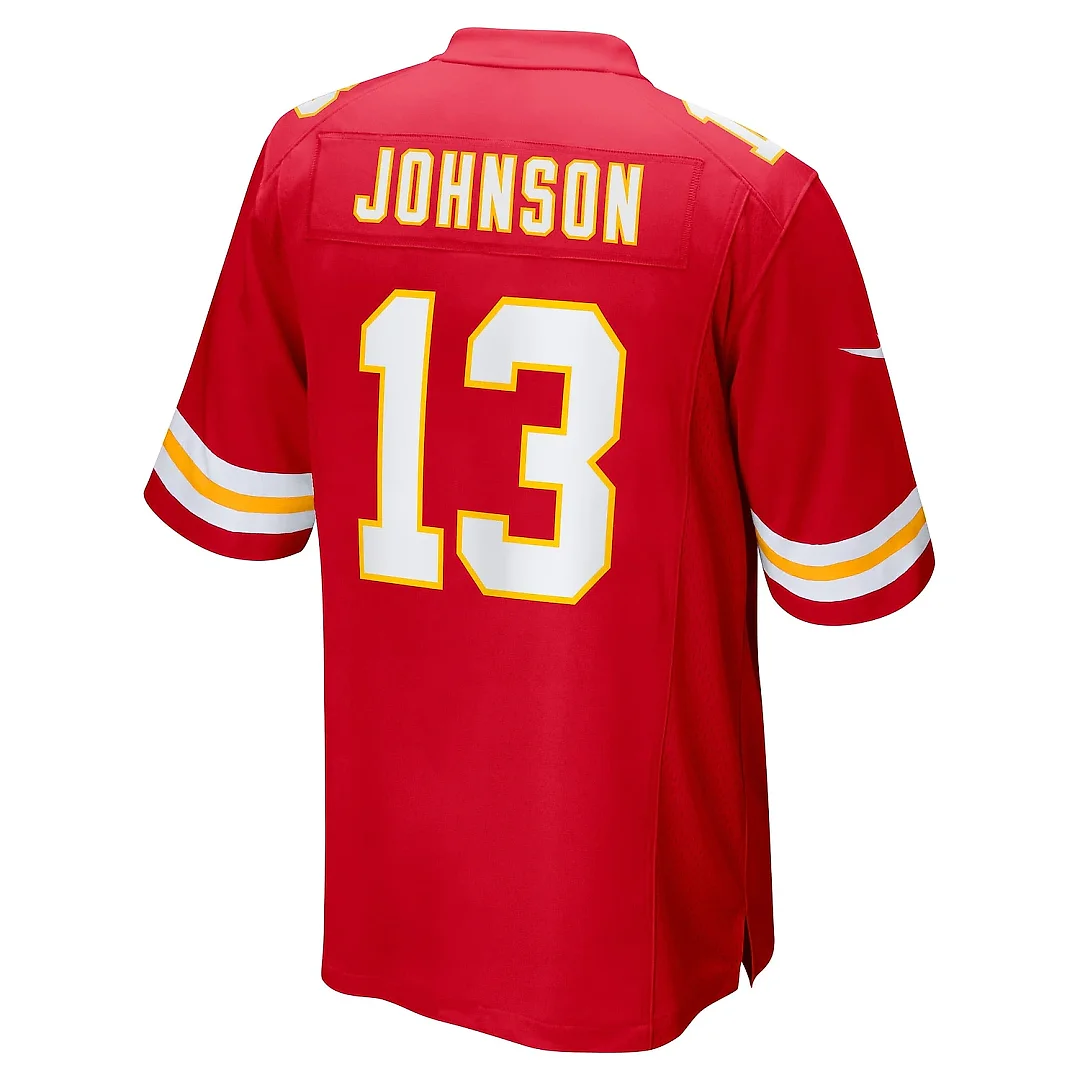 Zennovawear Men's Kansas City Chiefs Nazeeh Johnson Red Game Player Jersey