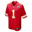 Zennovawear Men's Kansas City Chiefs Number 1 Dad Red Game Jersey