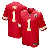 Zennovawear Men's Kansas City Chiefs Number 1 Dad Red Game Jersey