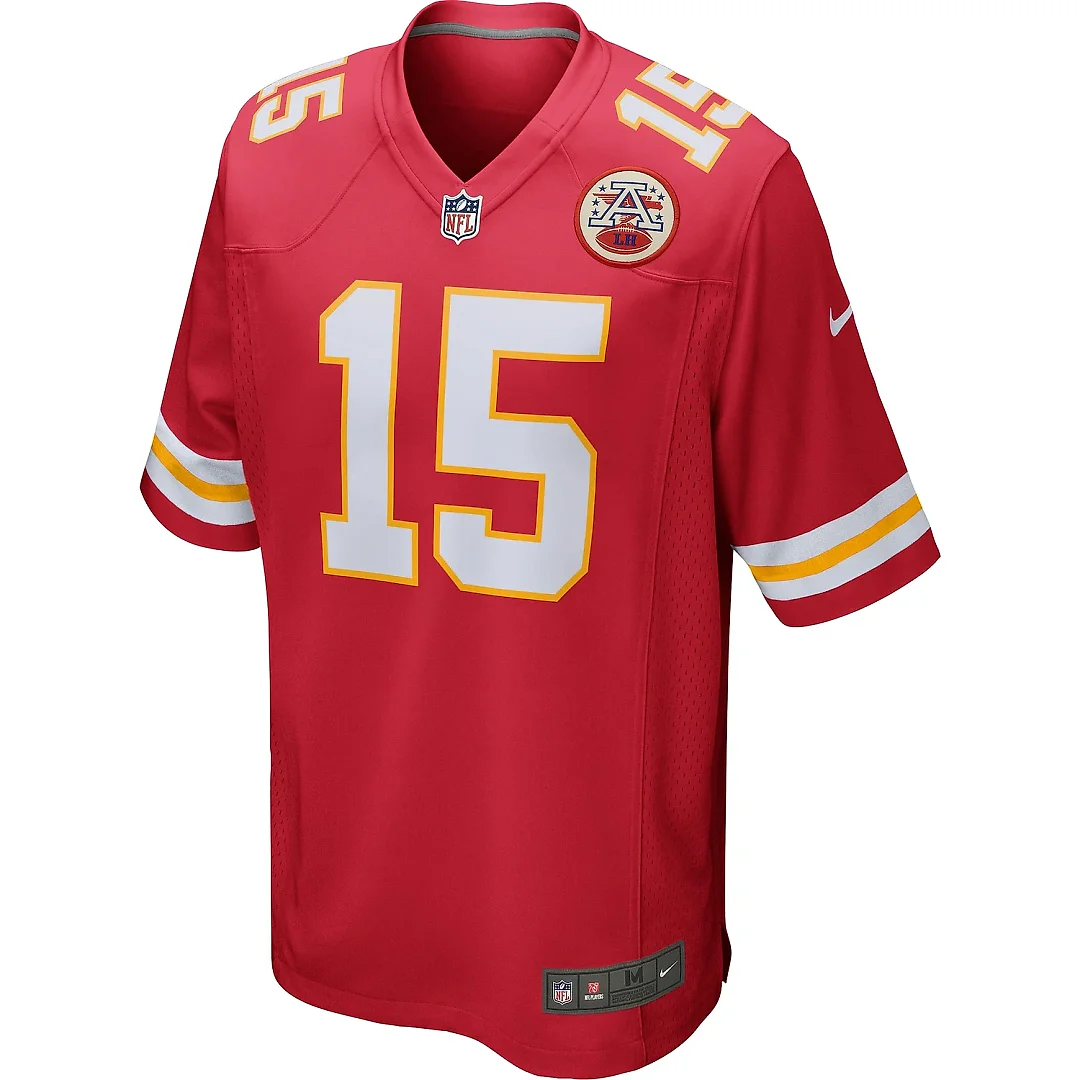 Zennovawear Men's Kansas City Chiefs Patrick Mahomes Red Game Jersey