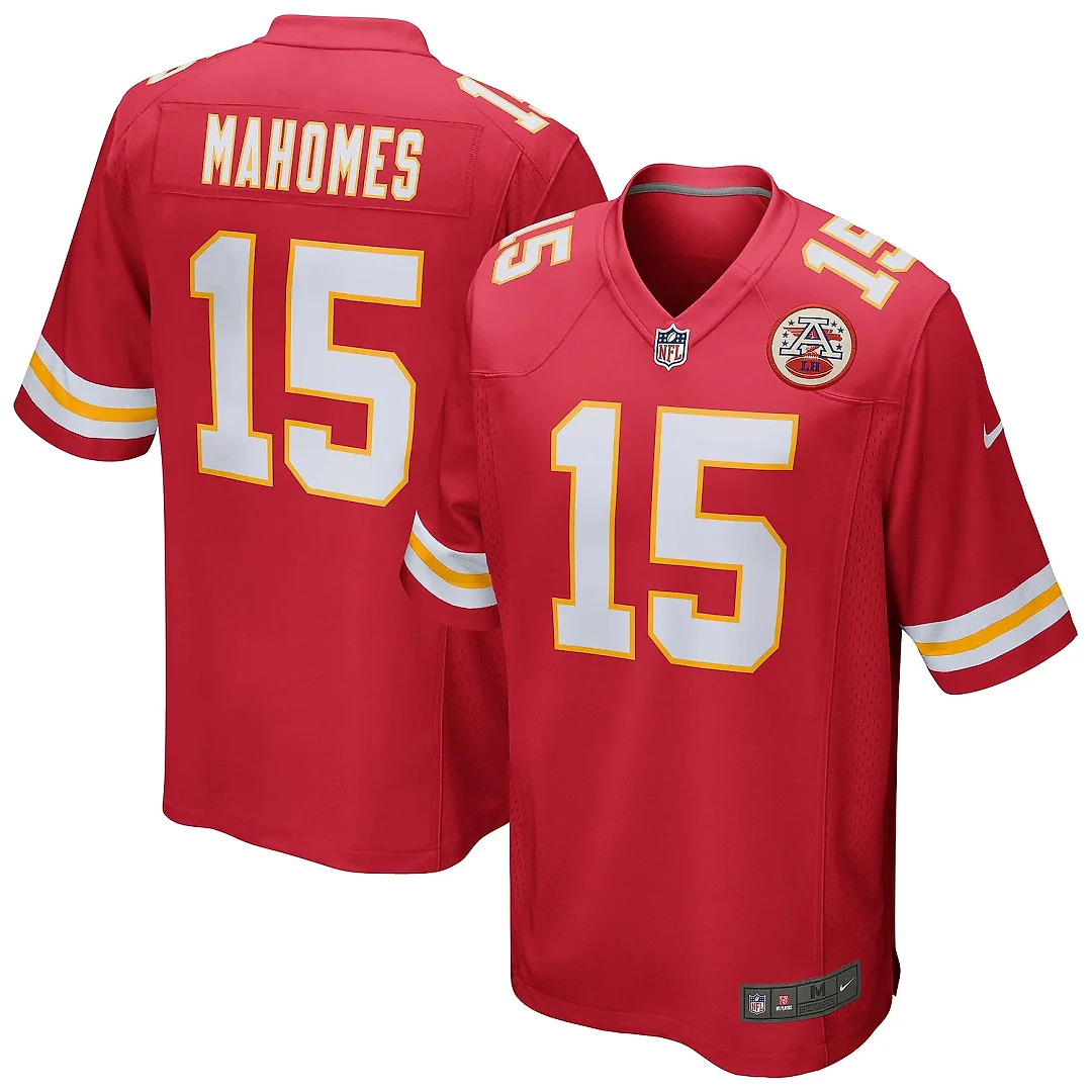 Zennovawear Men's Kansas City Chiefs Patrick Mahomes Red Game Jersey