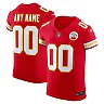 Zennovawear Men's Kansas City Chiefs Red Vapor F.U.S.E. Elite Custom Jersey