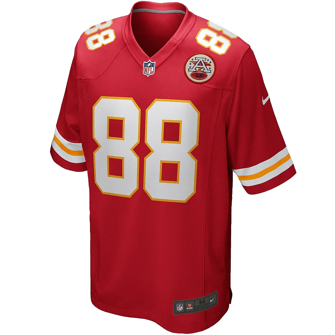 Zennovawear Men's Kansas City Chiefs Tony Gonzalez Red Game Retired Player Jersey