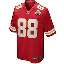 Zennovawear Men's Kansas City Chiefs Tony Gonzalez Red Game Retired Player Jersey