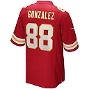 Zennovawear Men's Kansas City Chiefs Tony Gonzalez Red Game Retired Player Jersey