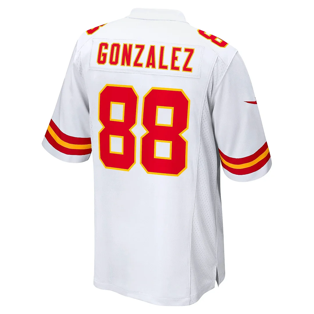 Zennovawear Men's Kansas City Chiefs Tony Gonzalez White Retired Player Game Jersey