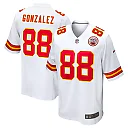 Zennovawear Men's Kansas City Chiefs Tony Gonzalez White Retired Player Game Jersey