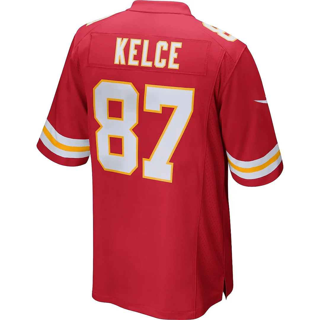 Zennovawear Men's Kansas City Chiefs Travis Kelce Red Game Jersey