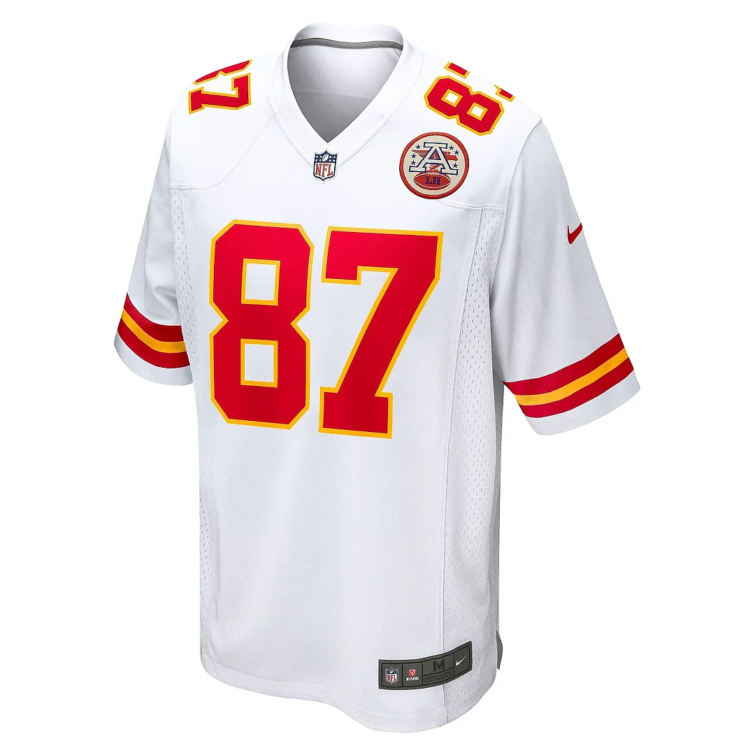 Zennovawear Men's Kansas City Chiefs Travis Kelce White Player Game Jersey