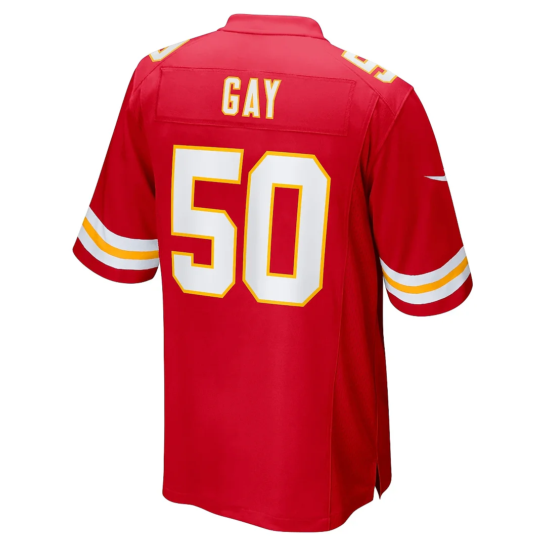 Zennovawear Men's Kansas City Chiefs Willie Gay Red Game Jersey