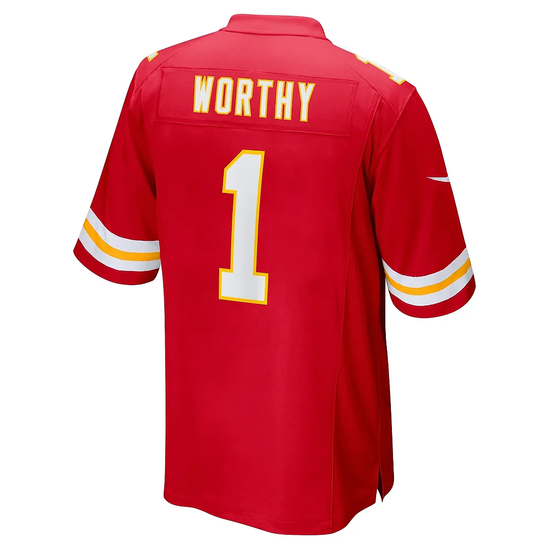Zennovawear Men's Kansas City Chiefs Xavier Worthy Red Player Game Jersey