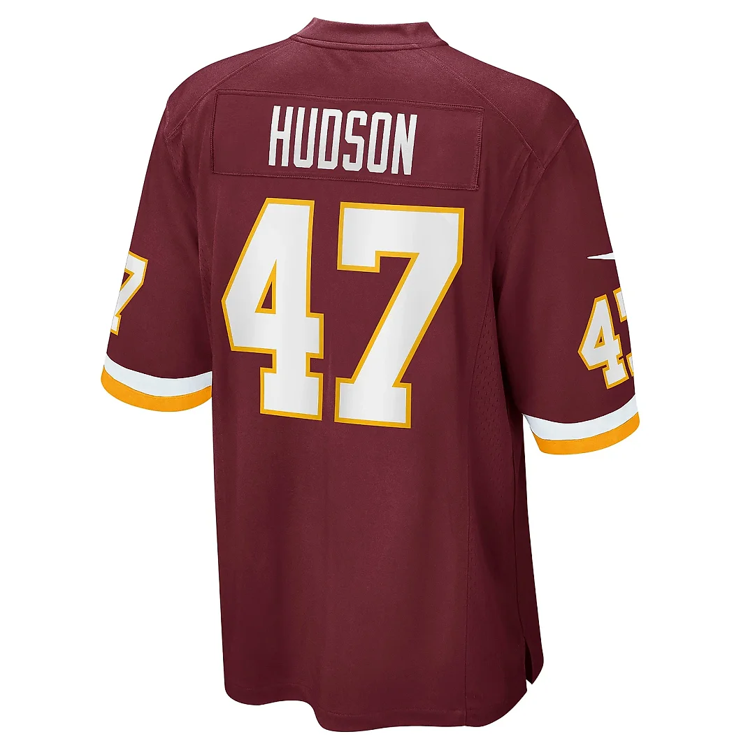 Zennovawear Men's Khaleke Hudson Washington Football Team Burgundy Game Player Jersey