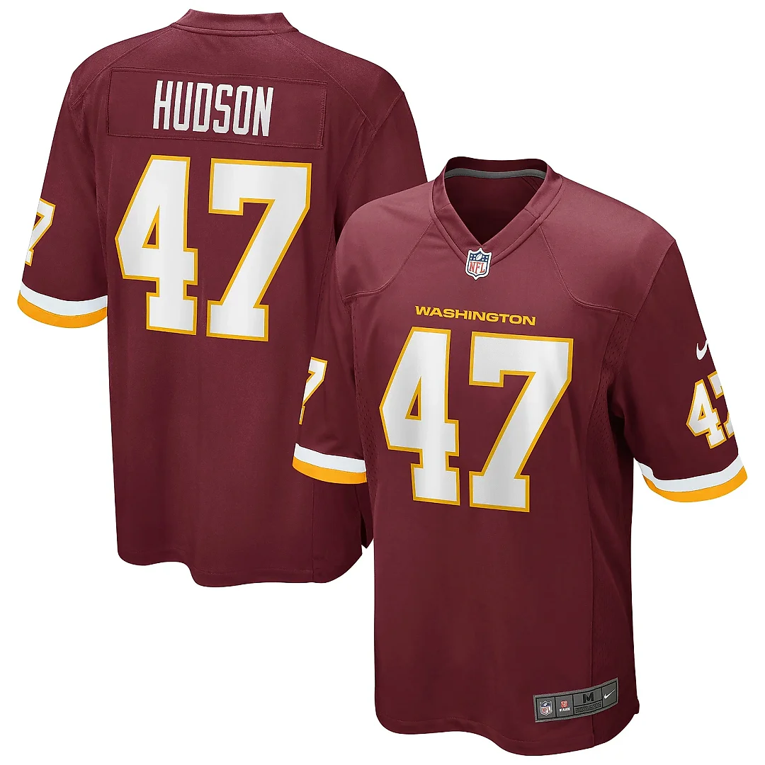 Zennovawear Men's Khaleke Hudson Washington Football Team Burgundy Game Player Jersey