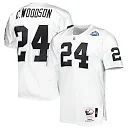 Zennovawear Men's Las Vegas Raiders 2002 Charles Woodson Mitchell & Ness White Throwback Retired Player Jersey