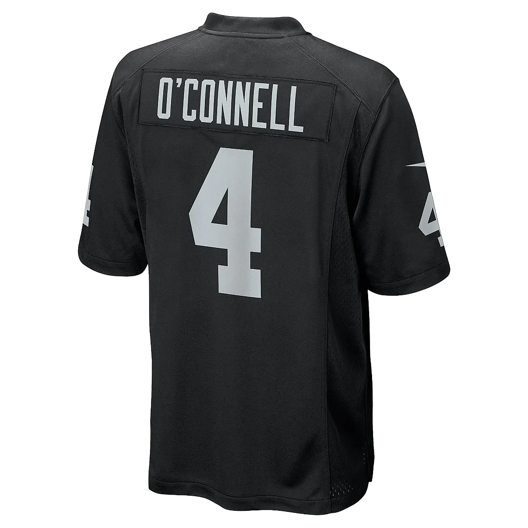 Zennovawear Men's Las Vegas Raiders Aidan O'Connell Black Game Jersey