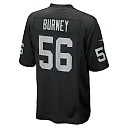 Zennovawear Men's Las Vegas Raiders Amari Burney Black Team Game Jersey