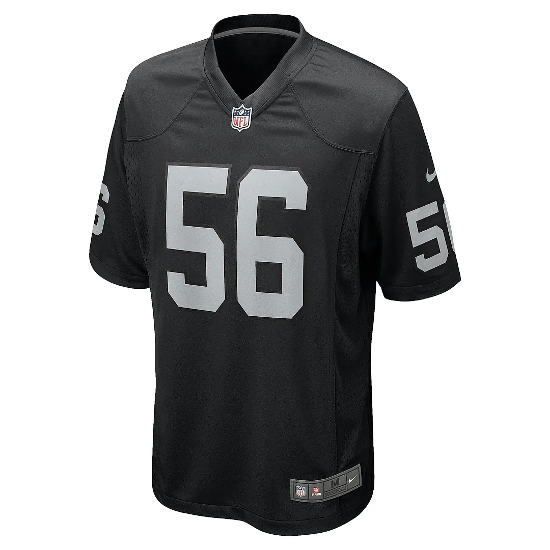Zennovawear Men's Las Vegas Raiders Amari Burney Black Team Game Jersey