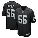 Zennovawear Men's Las Vegas Raiders Amari Burney Black Team Game Jersey