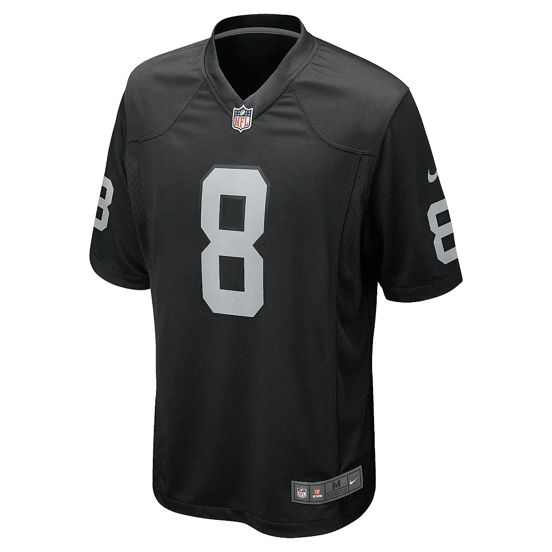 Zennovawear Men's Las Vegas Raiders Ameer Abdullah Black Team Game Jersey