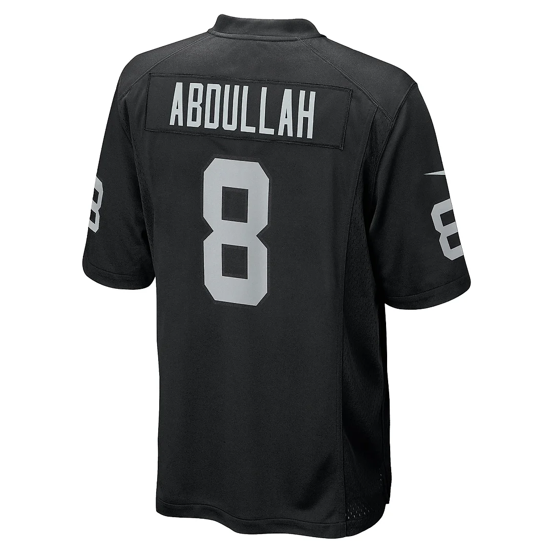 Zennovawear Men's Las Vegas Raiders Ameer Abdullah Black Team Game Jersey