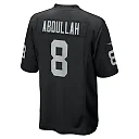 Zennovawear Men's Las Vegas Raiders Ameer Abdullah Black Team Game Jersey