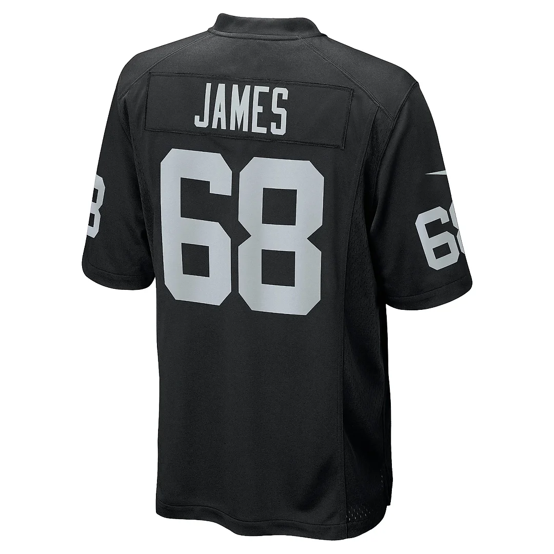 Zennovawear Men's Las Vegas Raiders Andre James Black Game Jersey